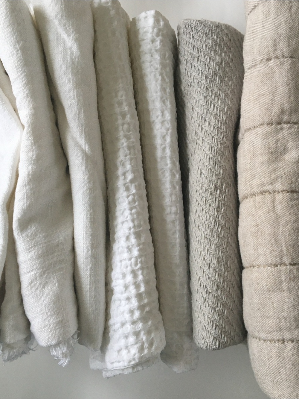 Set of 7 Neutral Textured Pillow Shams - Picture 2 of 16